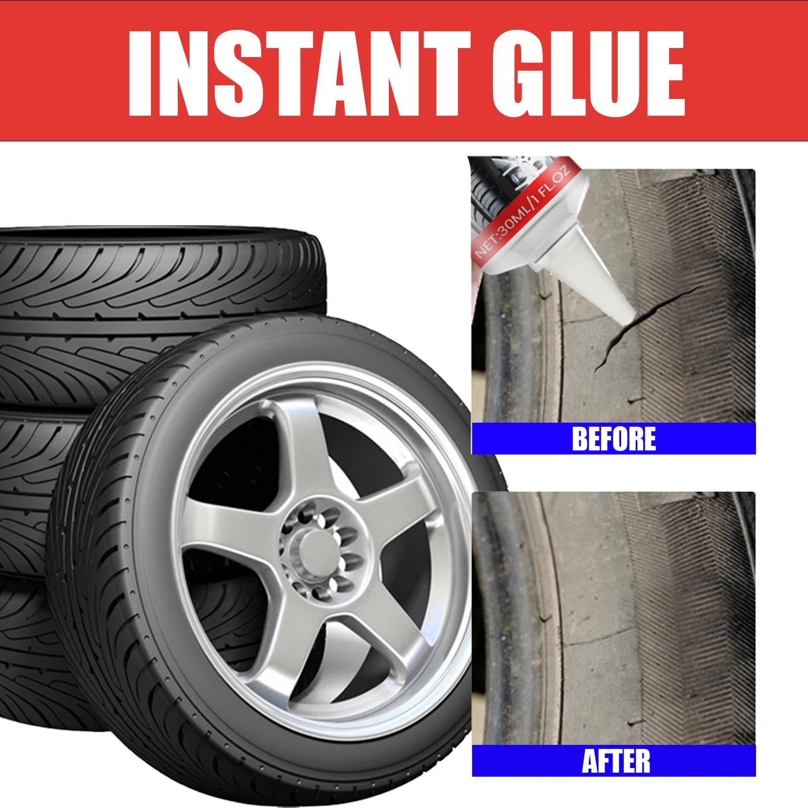 Wholesale Homonth Tire Repair Instant Glue Tyre Repair Adhesive All Purpose Sealant