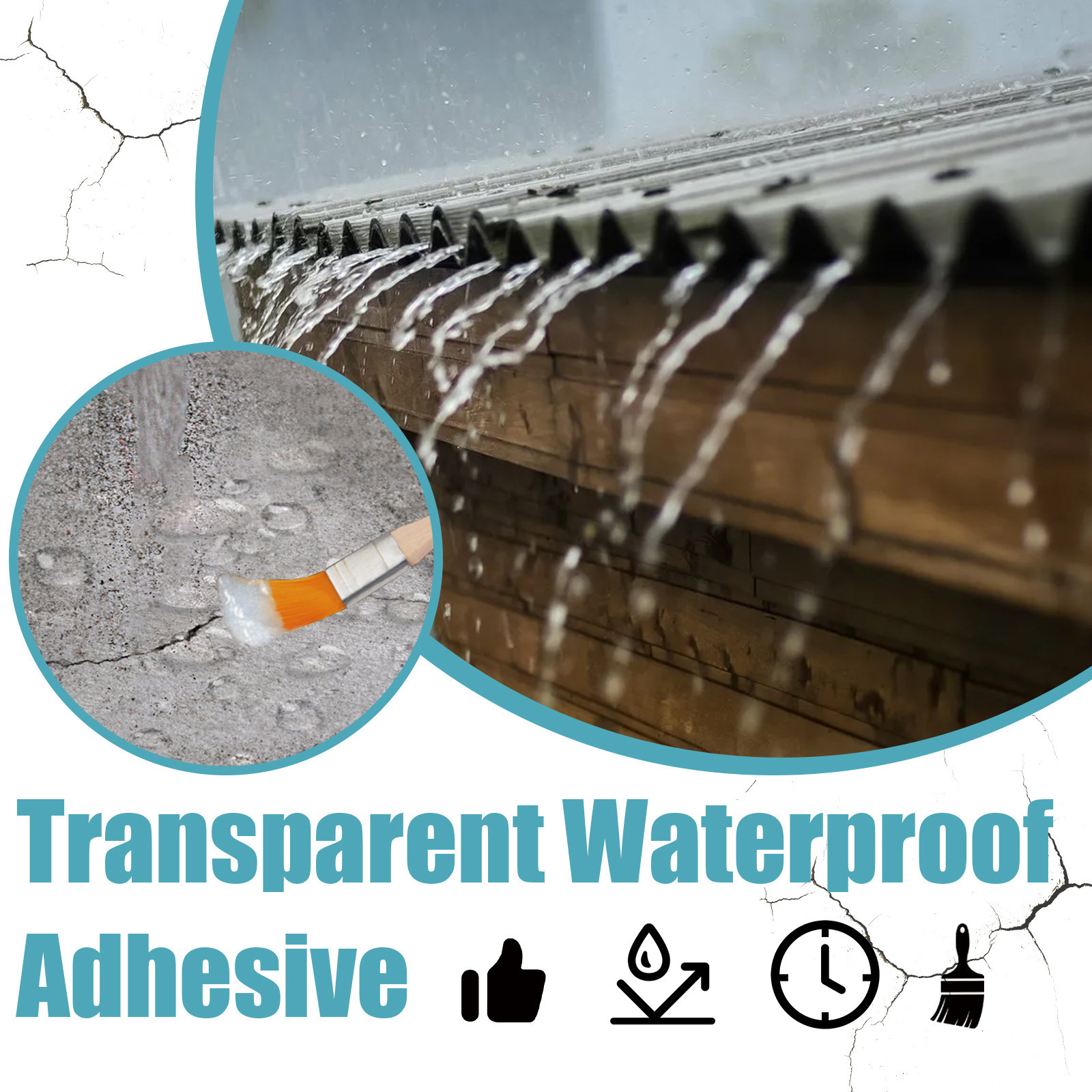 Wholesale Jue-Fish Wall Roof Pipe Leakage Sealant Transparent Waterproof Adhesive Waterproof Coating Clear Glue