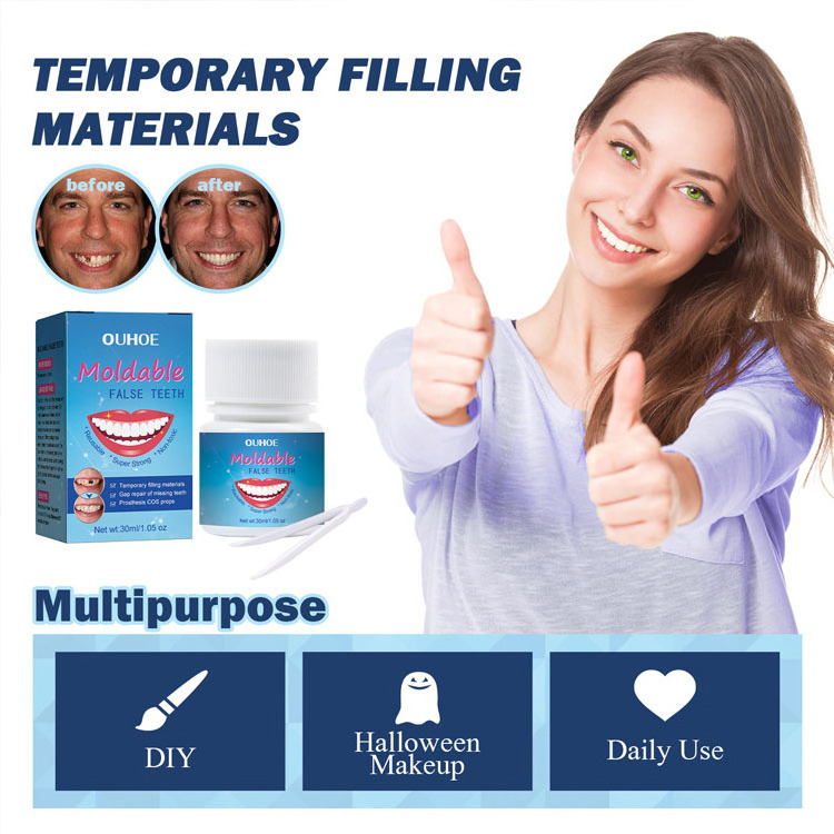 OUHOE Teeth Whitening Temporary Filling Teeth Repair Broken Tooth Gaps Repair Glue Teeth resin repair filling material