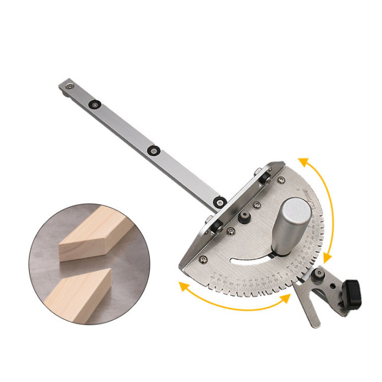 450mm Angle Miter Gauge Sawing Assembly Ruler Box Joint Jig Track Stop Limit Profile Fence Woodworking Tools Table Saw Router