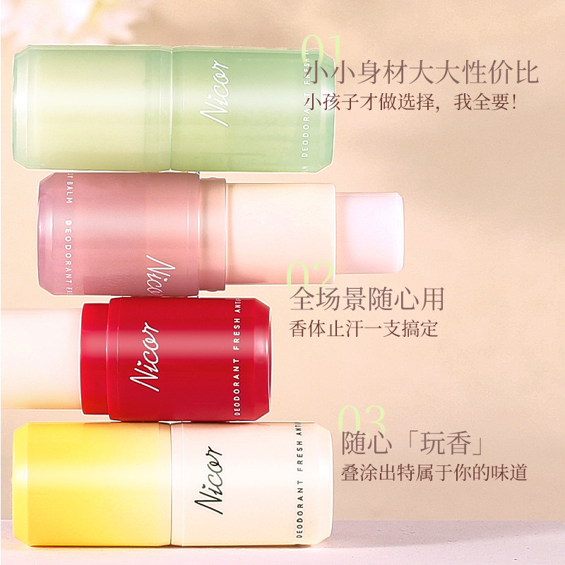 Wholesale long-lasting fragrance  refreshing and non greasy portable body perfume antiperspirant