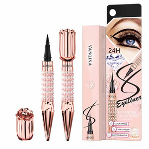 Hot selling YANQINA Waterproof Eyeliner Pencil Liquid Makeup Beauty Cosmetics black colors Liquid Eyeliner