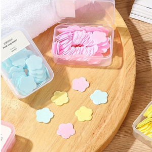 Wholesale flower petal pedicure Melting Bath Soap Flower Paper Soap Flakes Natural Fragrance Mini Disposable Paper Soap Sheets