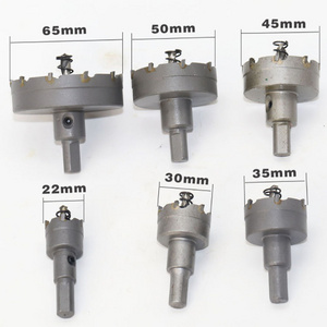 6pc Carbide Tip Tct Drill Bit Hole Saw Drill Bit Hole Saw Cutter For Stainless Steel Metal Alloy Drilling 22/30/35/45/50/65mm