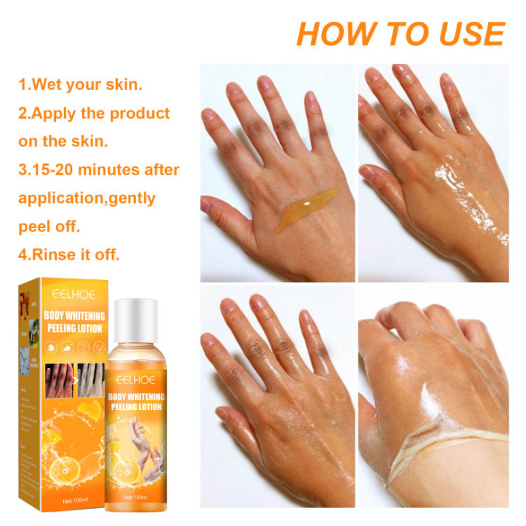 High Quality Vitamin C Body Whitening Peeling Lotion Serum Remove Dead Skin Knee Armpit Legs Whitening Moisturizer Cream