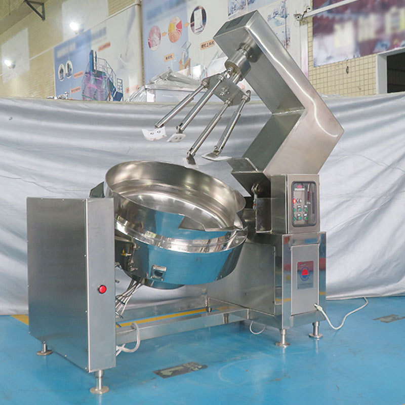 Customized gas heating multi-claws planetary jacketed kettle for nuts and Prefabricated dishes 500L vegetable fillings fryer