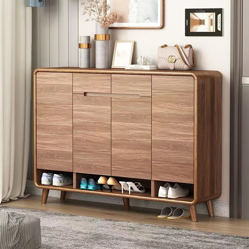 living room furniture wooden storage shoe rack cabinet with doors and drawers cabinet large capacity storage multi-door cabinet