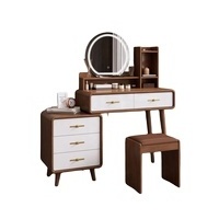 Living room furniture Nordic style wooden solid wood dressing table white with storage drawers