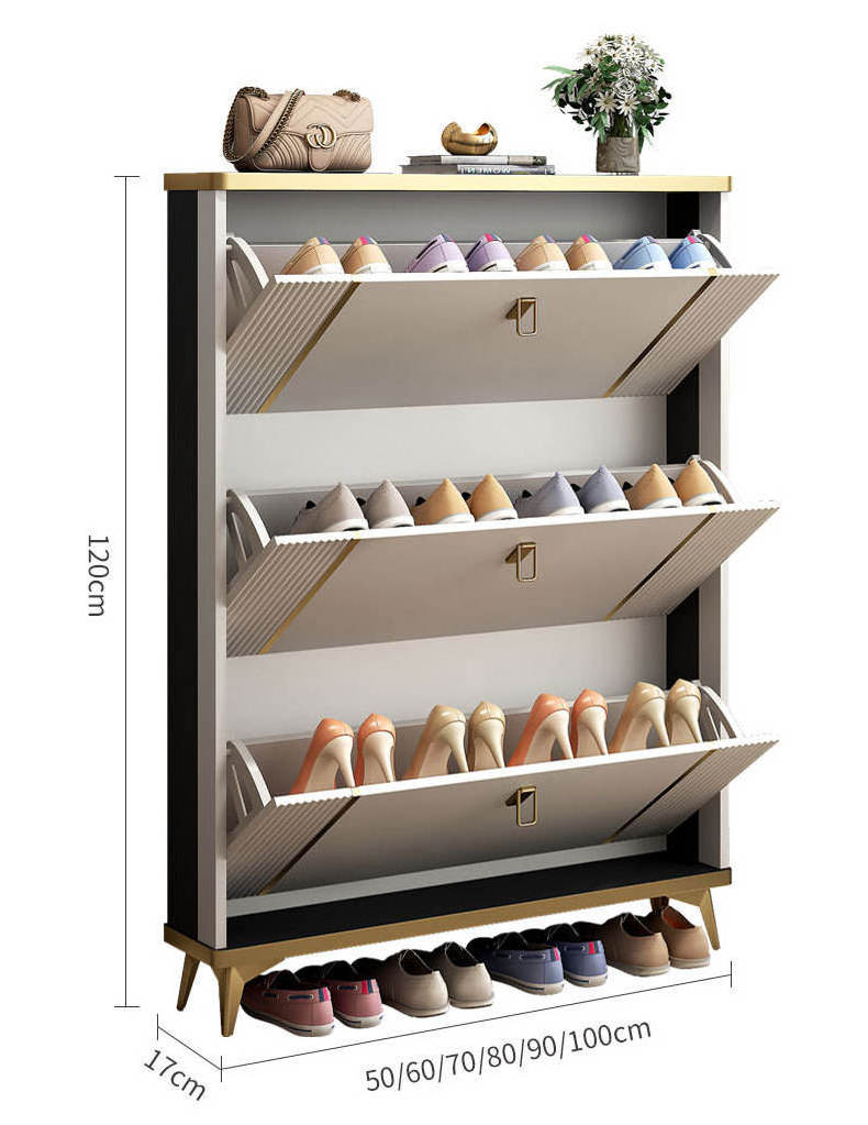 wooden  modern foldable  High quality low price Multifunctional  Rotating  shoe rack cabinet living room furniture