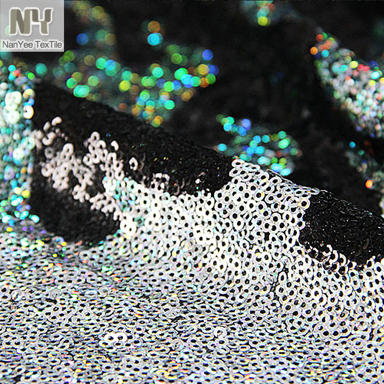 Nanyee Textile Color Changing Flame Fancy Design Sequin Fabric