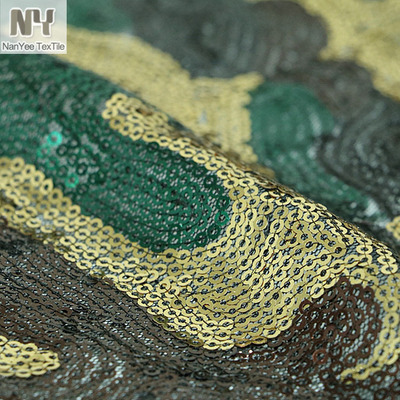 Nanyee Textile Trade Assurance Supported Camouflage Fabric With Sequin