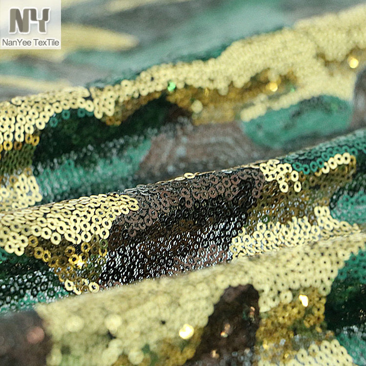 Nanyee Textile Trade Assurance Supported Camouflage Fabric With Sequin