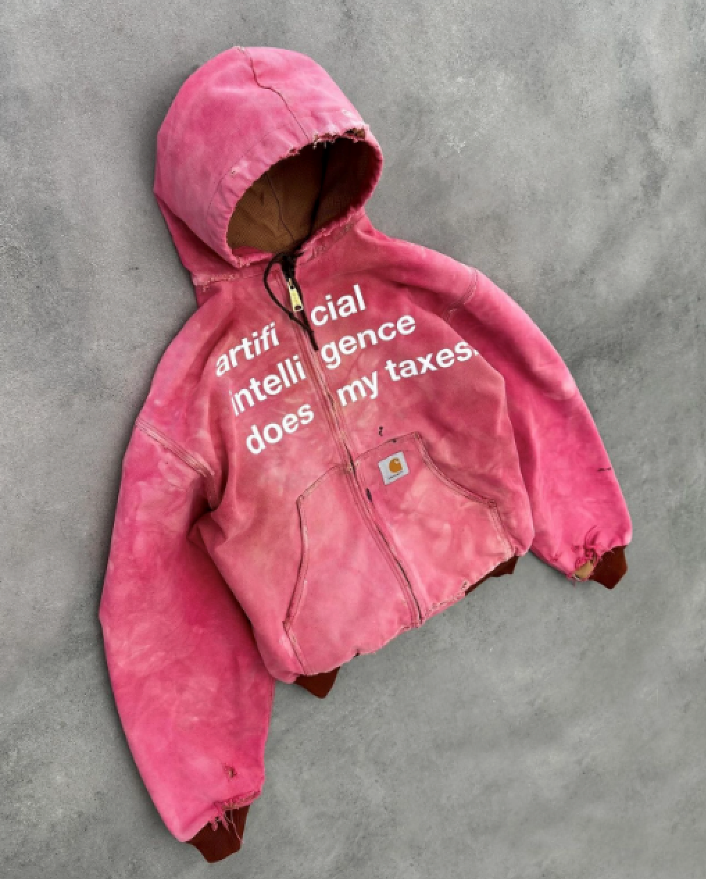 Custom logo boxy fit hooded heavy vintage 100% cotton waxed dyed pink acid wash jacket faded working duck canvas jacket men