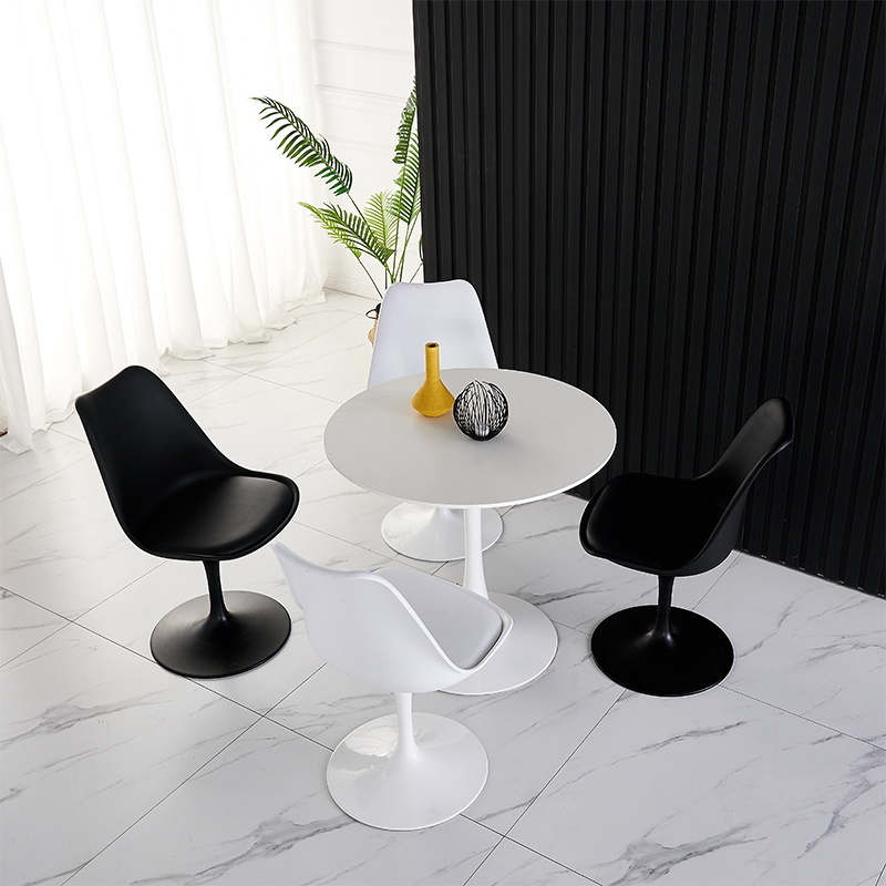 Modern New Design Plastic Swivel Chair White Modern Furniture Plastic Tulip Chairs Dining Chair