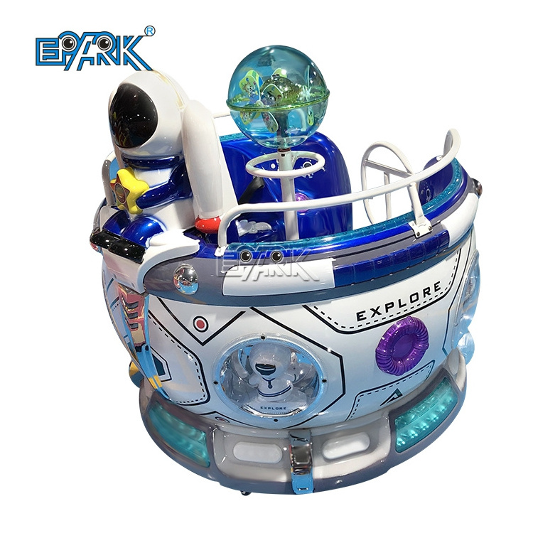 New Attractive Two Players Coin Operated Kids Ride Revolving Cup Kiddie Ride Machine Space Capsule