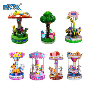 Indoor Amusement Park 3 Player Kids Horse Swing Ride Mini Carousel Kiddie Rides Game Machine