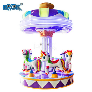 Indoor Fairground Carousel Coin Operated Kiddie Rides Mechanical Horse Ride Merry Go Round For Sales