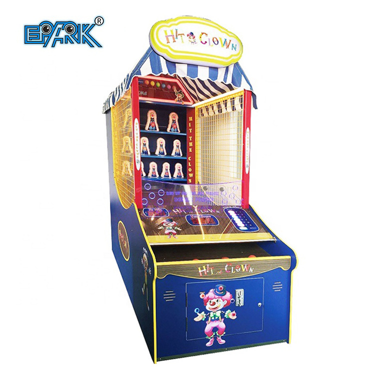 Fun Fair Park Amusement Games Carnival Booth Game Hit Clown Down Redemption Ticket Machine