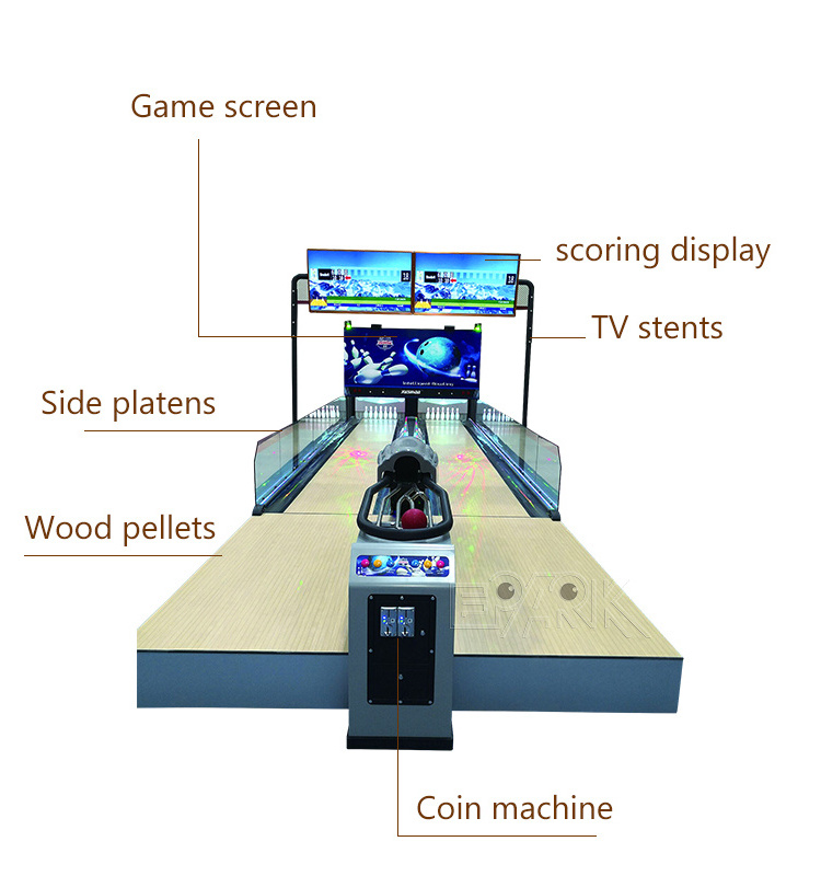 High Quality Commercial Game Machine Arcade Mini Bowling Machine Game For Indoor Game Center Laminate Bowling Alley