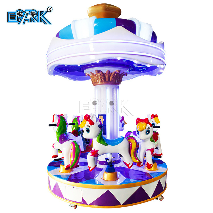 Indoor Fairground Carousel Coin Operated Kiddie Rides Mechanical Horse Ride Merry Go Round For Sales