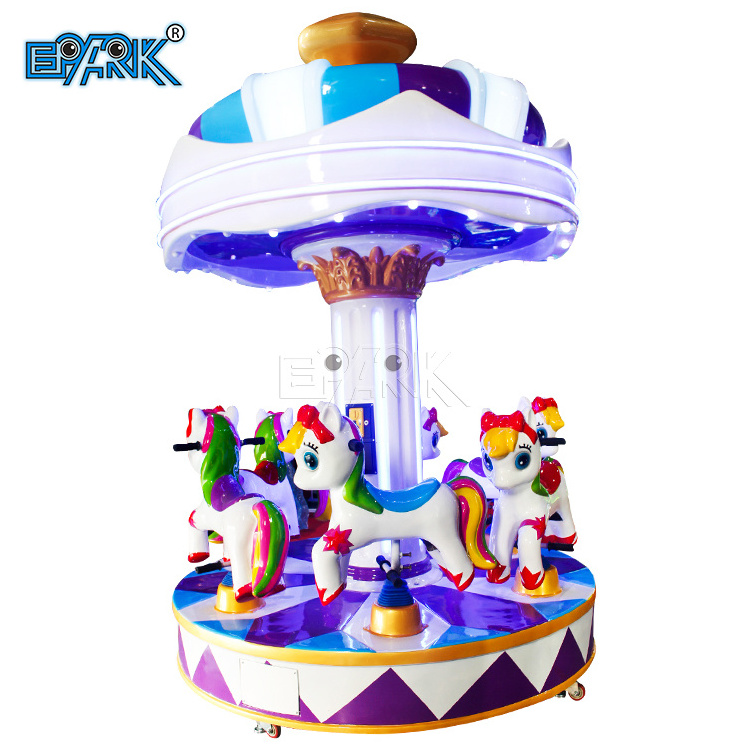 Indoor Fairground Carousel Coin Operated Kiddie Rides Mechanical Horse Ride Merry Go Round For Sales