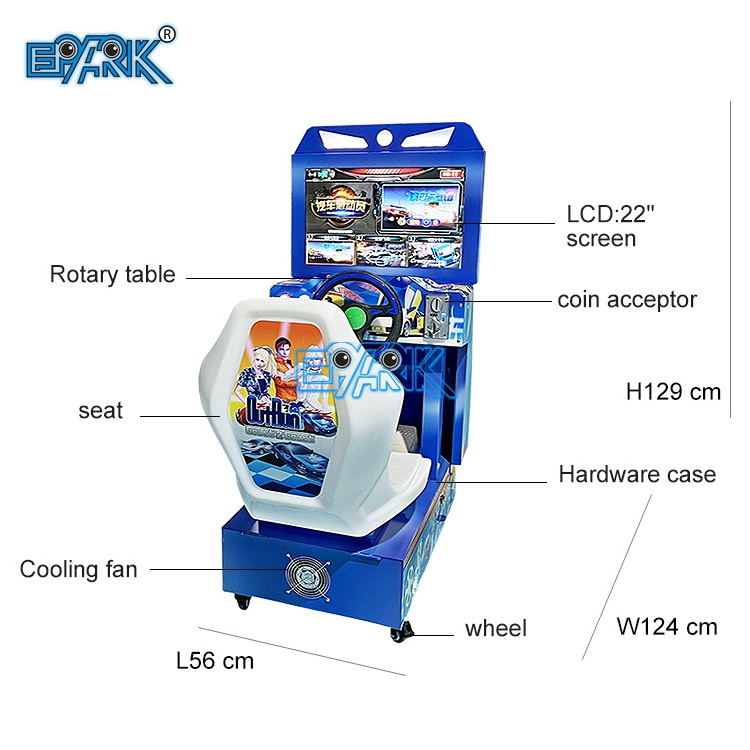 22 Inch Lcd Coin Operated Video Arcade Outrun Electronics Kids Racing Car Children Games Machine