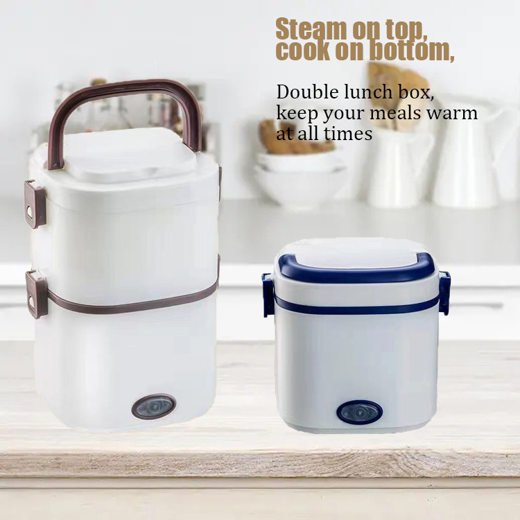 Mini portable small rice cooker 1.2L304 stainless steel cooking electric lunch box