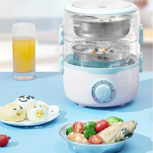 Electric Food Heater  Portable Lunch Box 220V with Stainless Steel Bowl and Plate Food Steamer for Office and Home