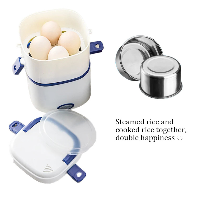 Mini portable small rice cooker 1.2L304 stainless steel cooking electric lunch box