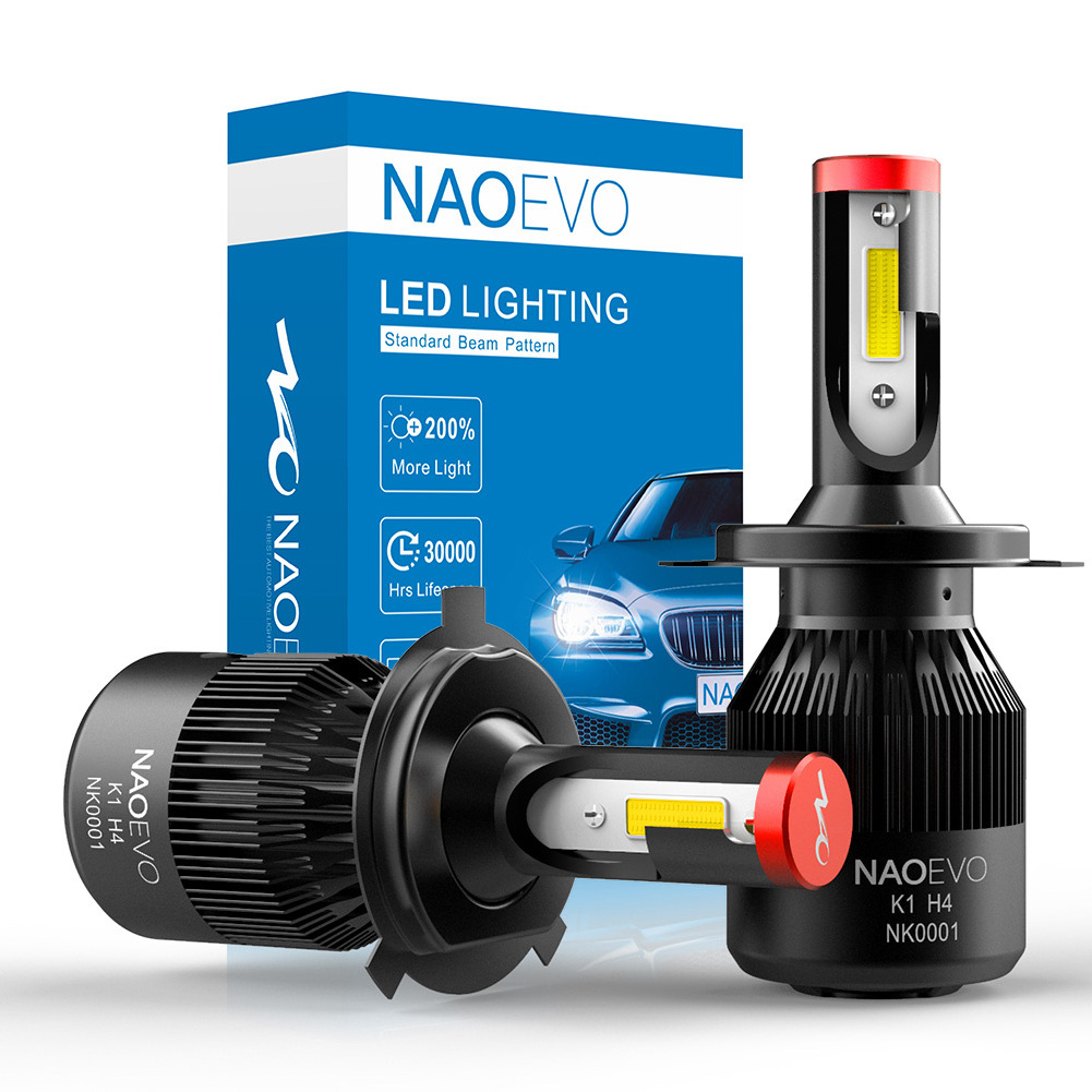 NAOEVO led headlight bulb K1 80W h4 h7 6500K Super Bright lights for carhead light auto led car lighting systems