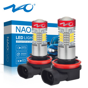 NAO H11 LED HB4 9006 HB3 9005 Car LED H10 H8 H16 5202 fog Light Bulb H9 2835SMD 1300LM 12V Auto Driving Running Lamp White 6000K