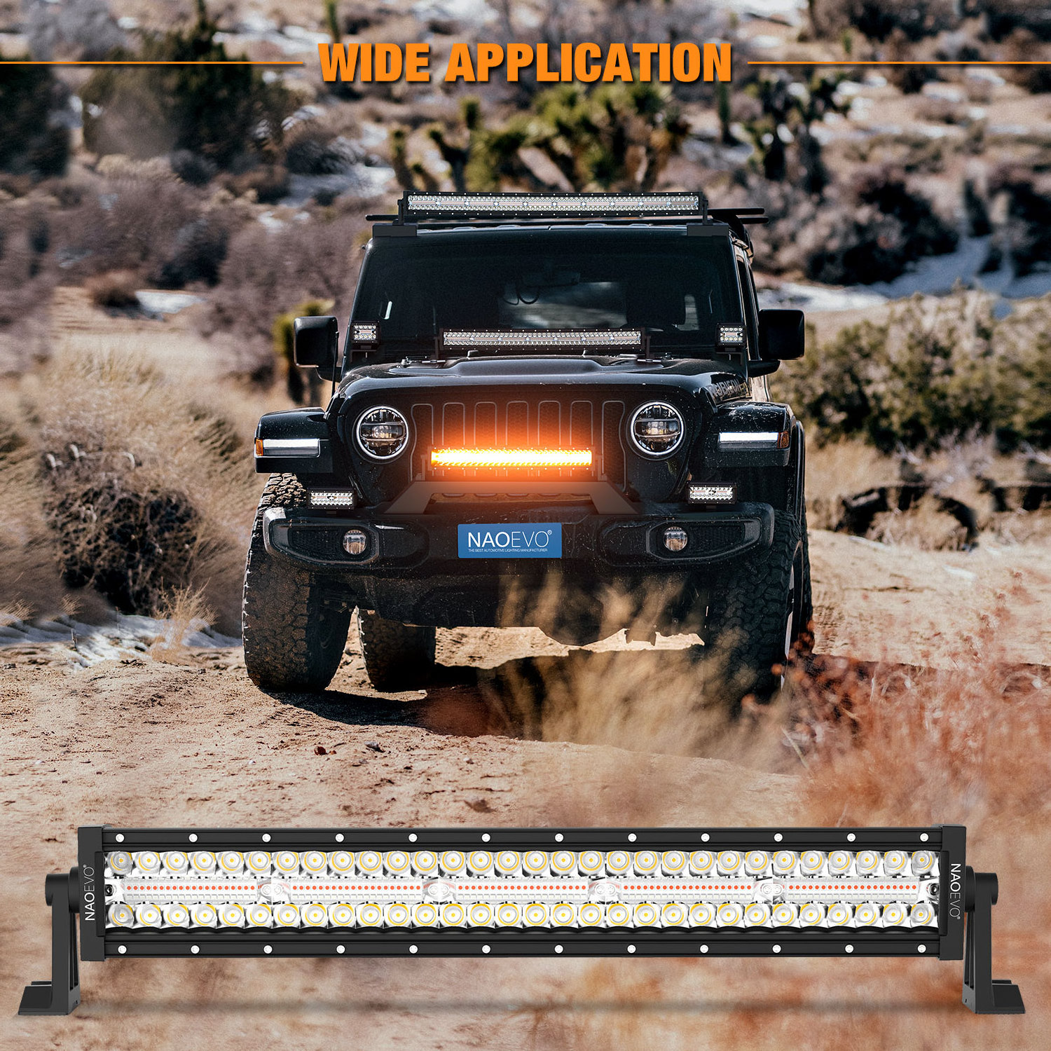 NAO Direct Sale Off-road Parts 22 Inch Off-road Led Lighting Bar 240w Driving Bar Off-road Combo Bar Light