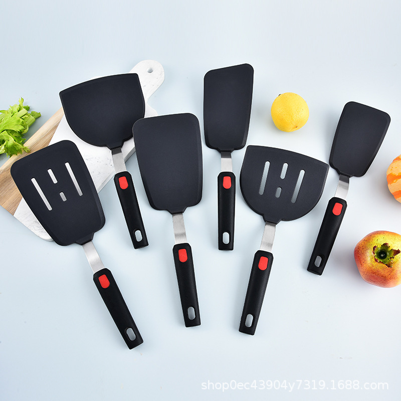 Wholesale Kitchen Utensils Stainless Steel Non Stick Pot Frying Shovel Silicone Kitchenware Cooking Utensils Set