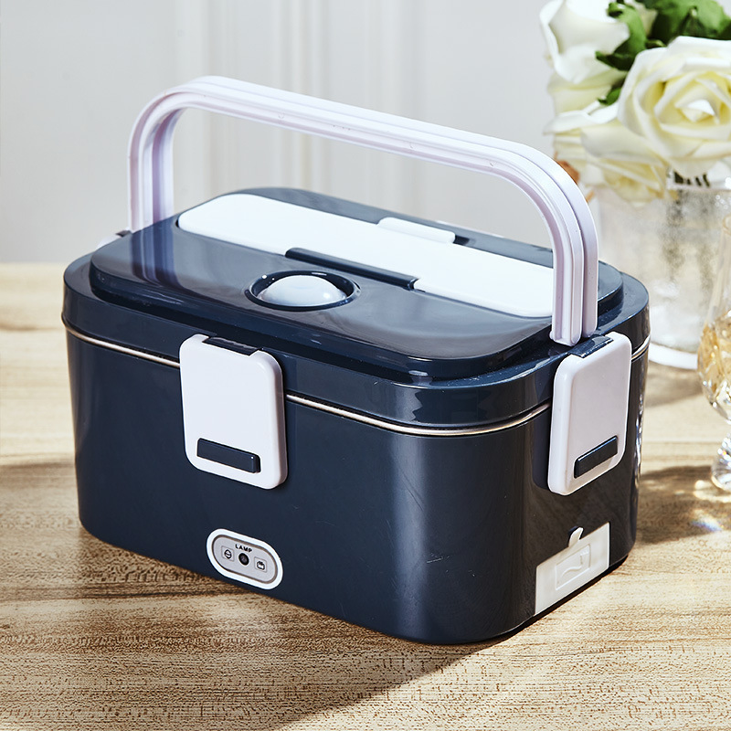 Portable Smart Heating Lunch Box Stainless Steel Electric Heating Lunch Box Household Food Warmer Container With Handle