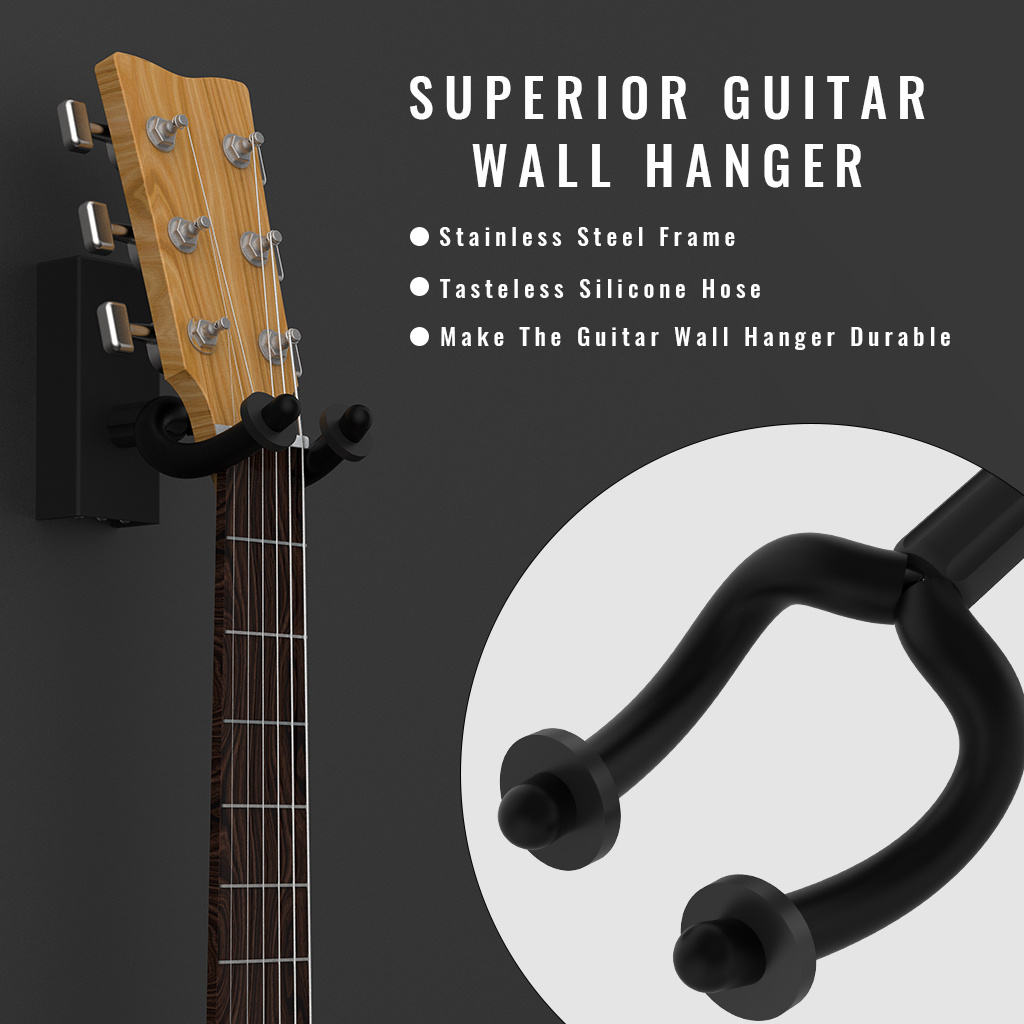 NAOMI LED Acoustic Guitar Wall Mount Guitar Hanger Hook Holder Lighting Hanger For Bass Electric Acoustic Guitar Banjo Ukulele