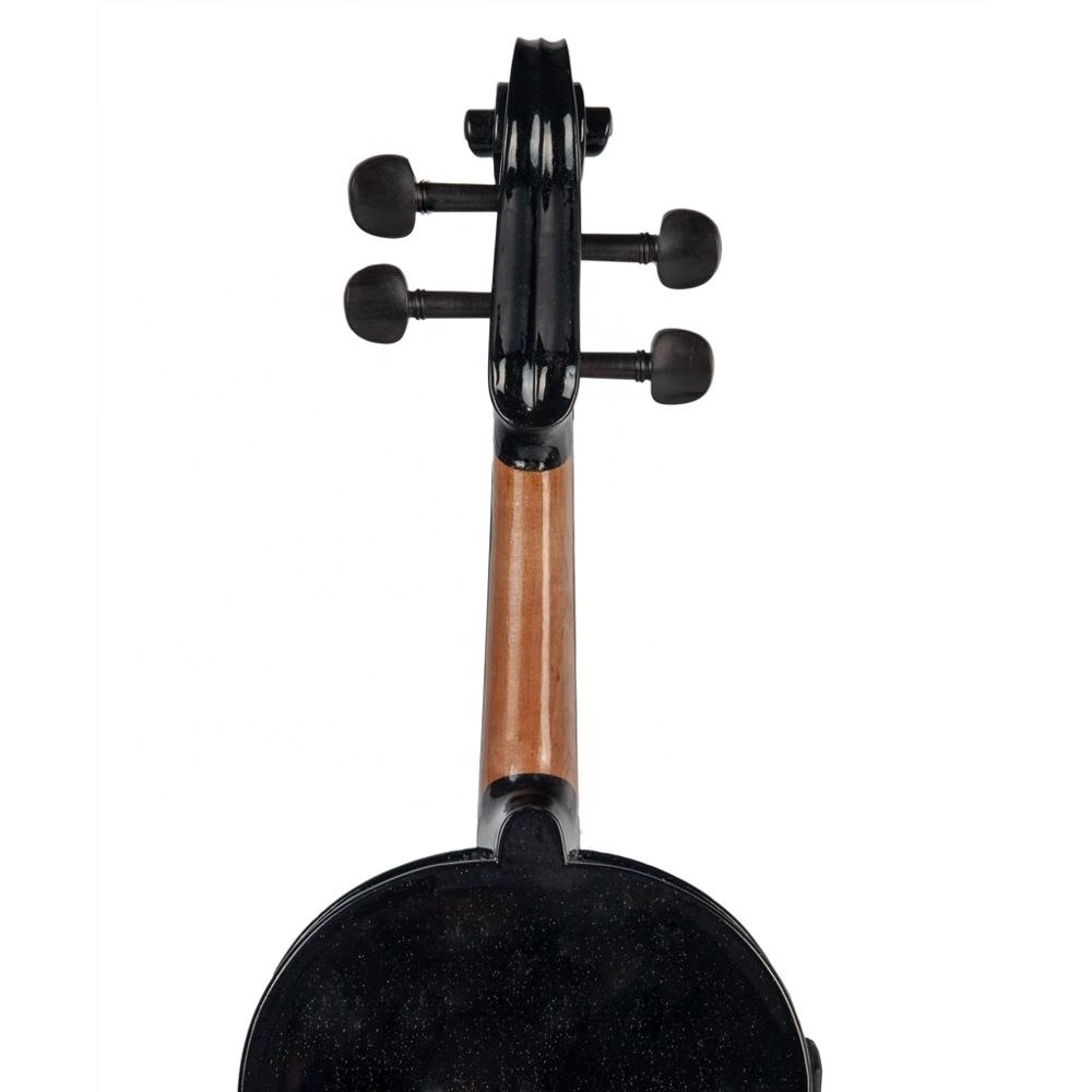 NAOMI 4/4 Acoustic Electric Violin Fiddle EQ Violin With Ebony Accessories