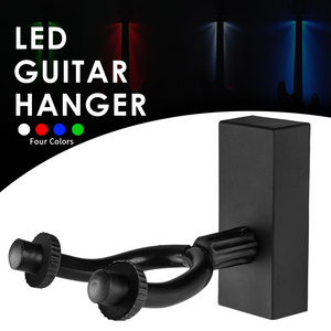 NAOMI Home & Studio Wall Mount Guitar Keeper Hardcase Blue LED Light Guitar Hanger Decorative Holder Guitar Accessories