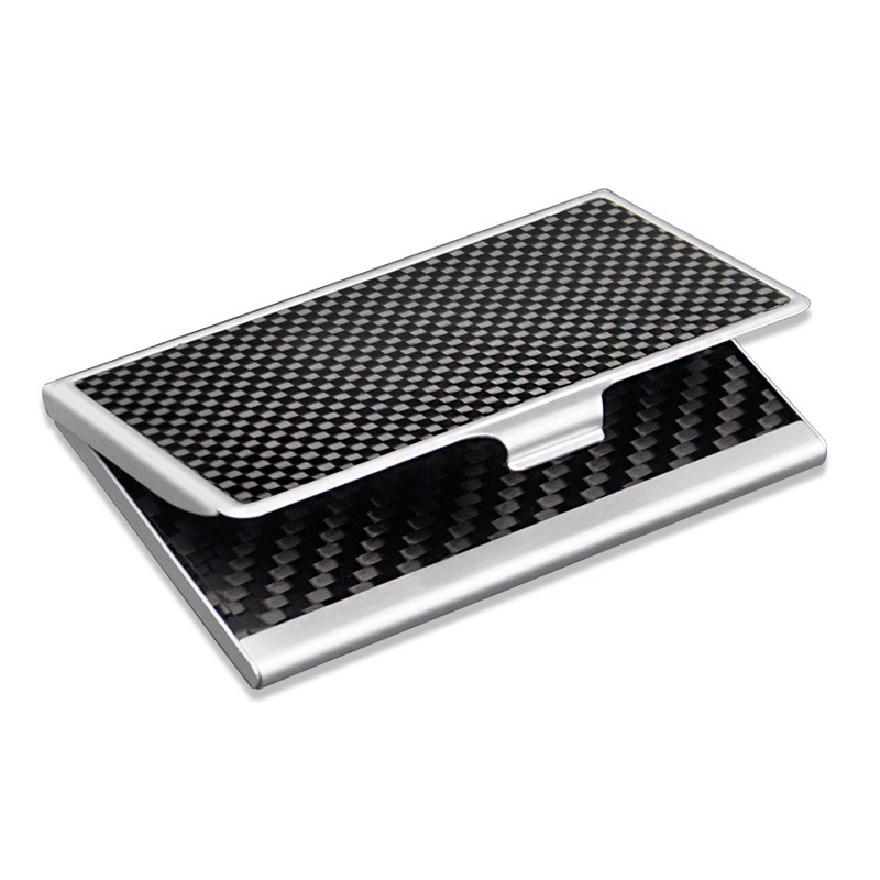 2021 New Products Mini Stainless Steel Wallet Carbon Fiber Credit Card Holder