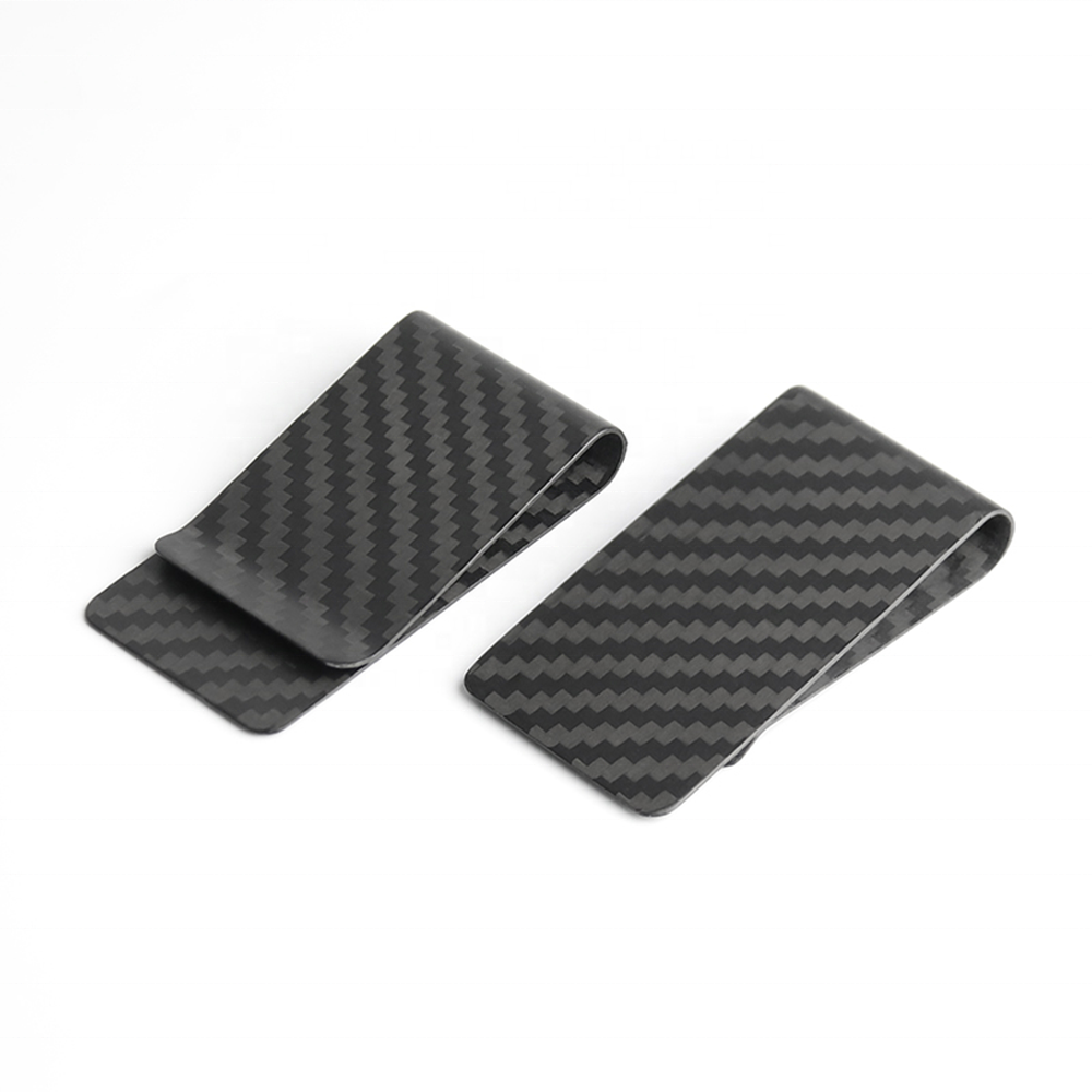 Wholesale 100% Real Carbon Fiber Material Custom Money Clip Business Card Holder