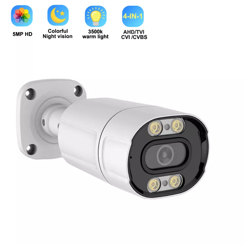 2MP 3MP 5MP CCTV Analog Camera Full Color Metal Warm Light Bullet DVR Video Surveillance Outdoor 1080P AHD CCTV Camera