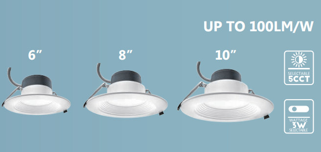 5CCT commercial Recessed Adjustable Downlight 17W 22W 24W 30W lighting high lumen led surface mount down light