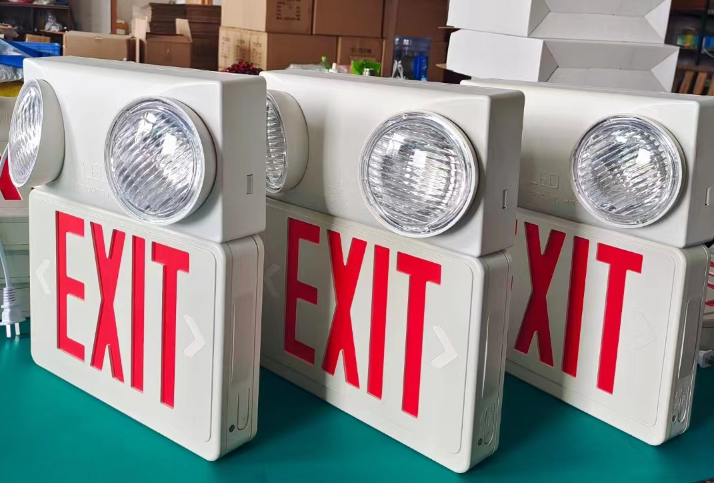 2023 best selling  Red Green Letter USA Market ABS Plastic Tritium Low Profile LED Emergency Light Exit Sign