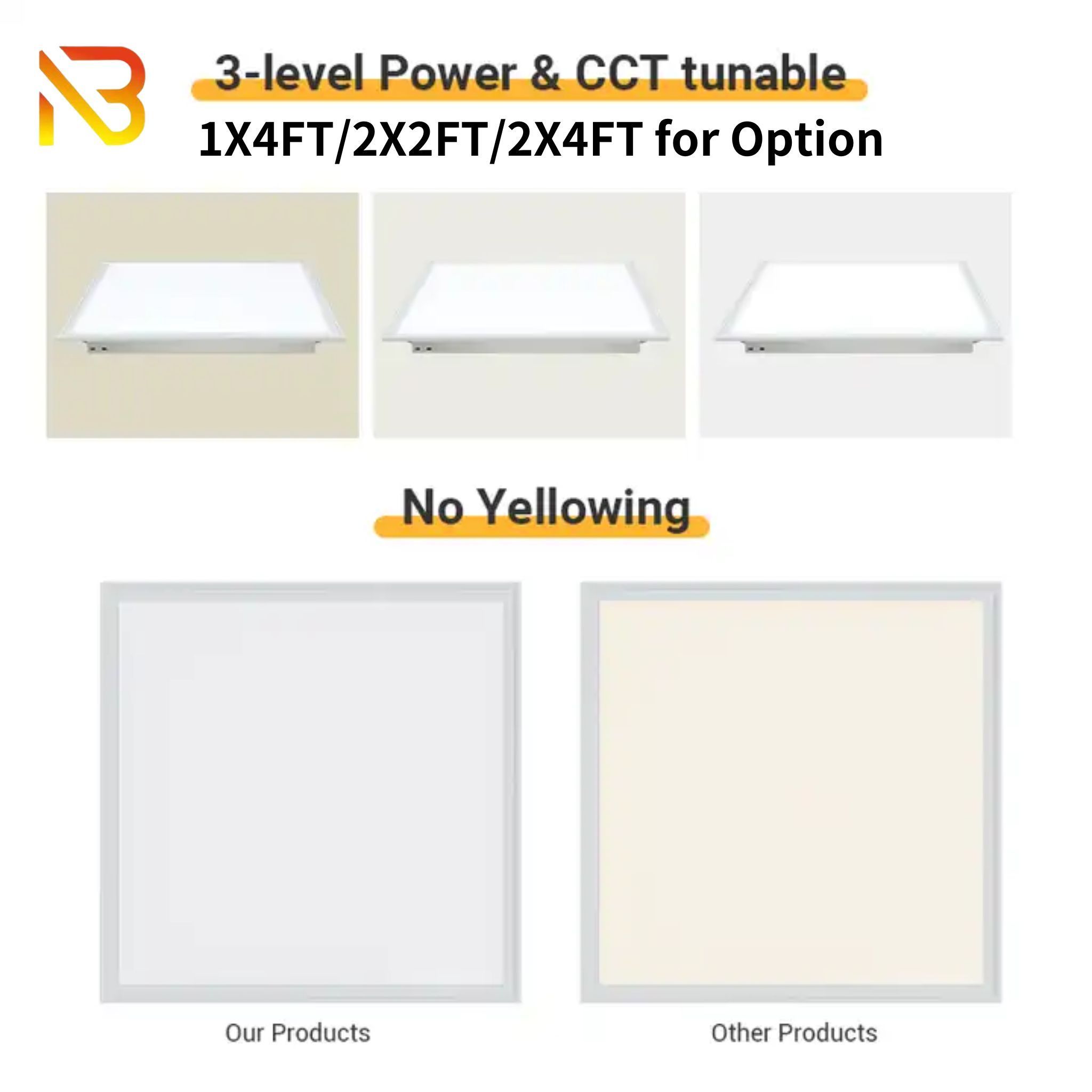 3CCT and Wattage Selectable School hospital office lamp 600*600 120x60 600x600 ceiling commercial square flat led panel light