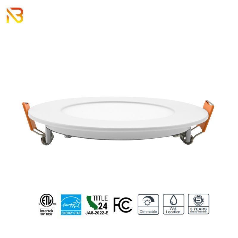 Round 4 Inch Recessed Slim Led Panel Pot Light Ac100-120v Led Panel Dimmable Lamps 5 Years Warranty For home