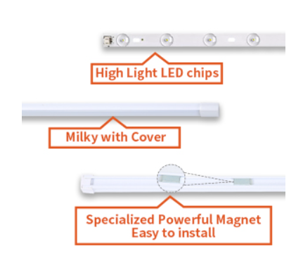 Top quality for old fixtures troffer highbay led magnetic retrofit strip kit 5000k 36w 18w  DLC listed