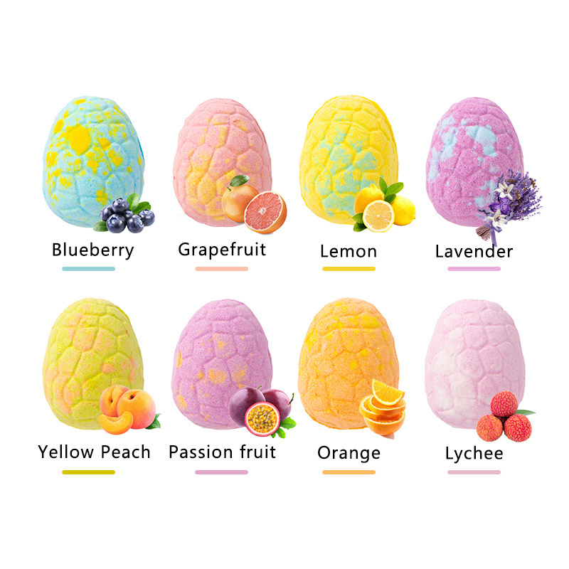 Wholesale Bombes De Bain Bubble Bath Fizzer Vegan Organic Fizzy Dino Egg Bath Bomb With Surprise Inside For Kids