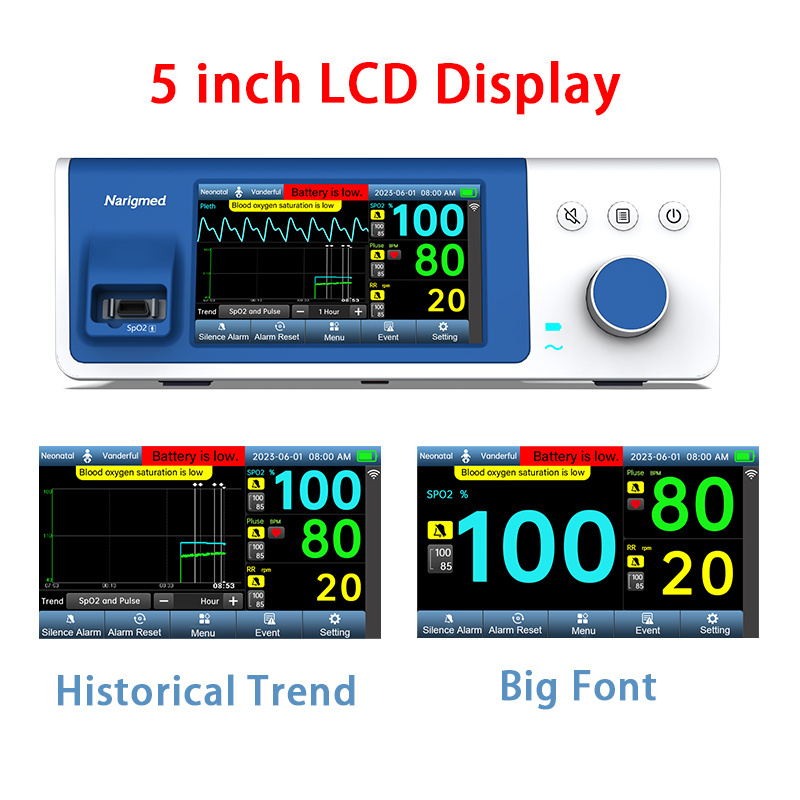 NICU Medical Equipment Suitable for Adult and Infant Portable Patient Monitor neonate spo2 patient monitor