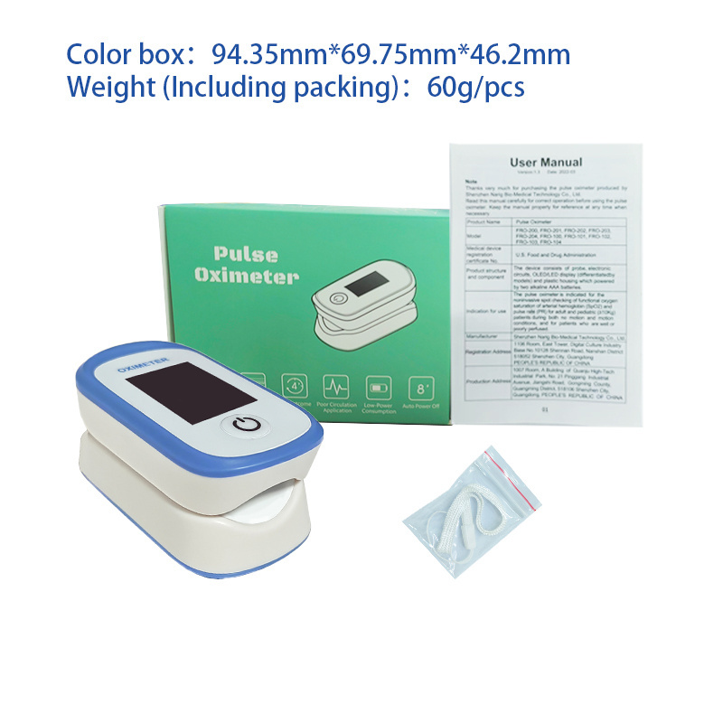 Narigmed FRO-102 spo2 oximetro pulse fingertip oximeter  de poul oximeter handheld removable bat pulse oximeter