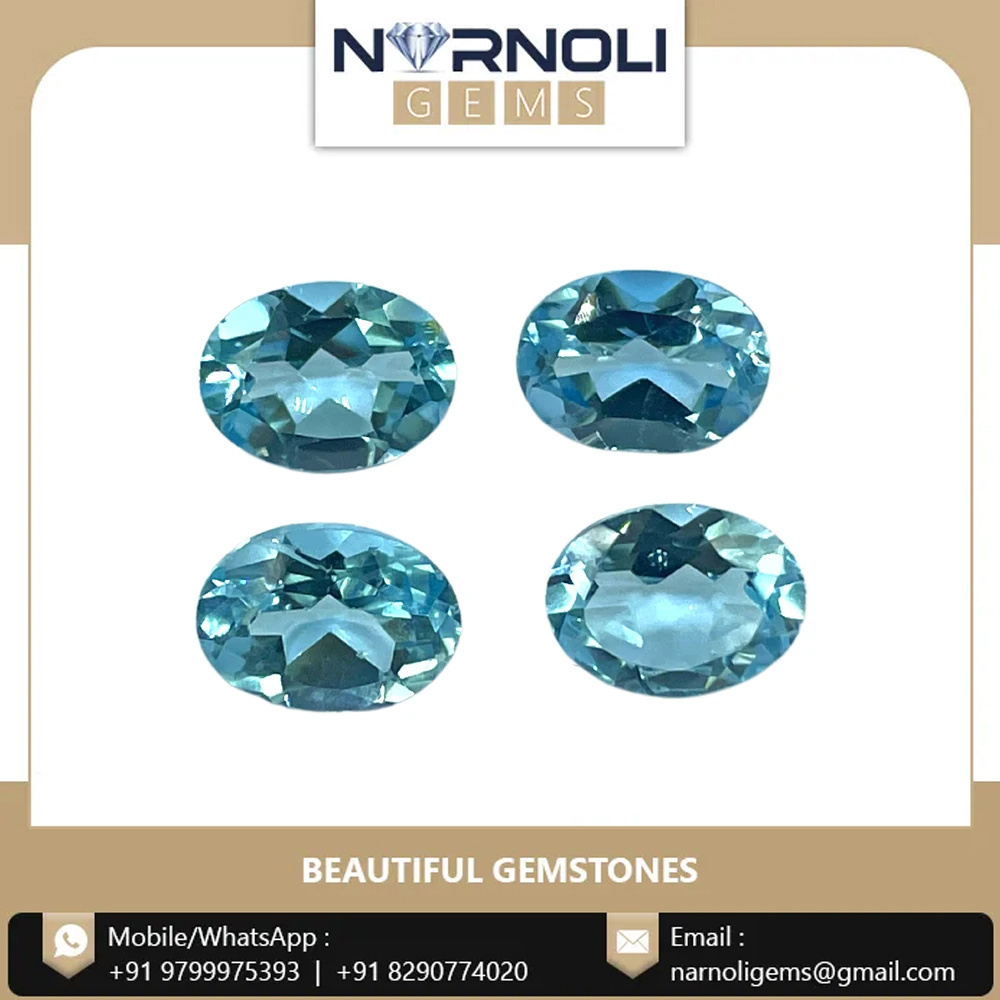 New Arrival Quartz and Topaz Gemstones for Jewellery Making Blue Topaz Loose Gemstone at Low Price