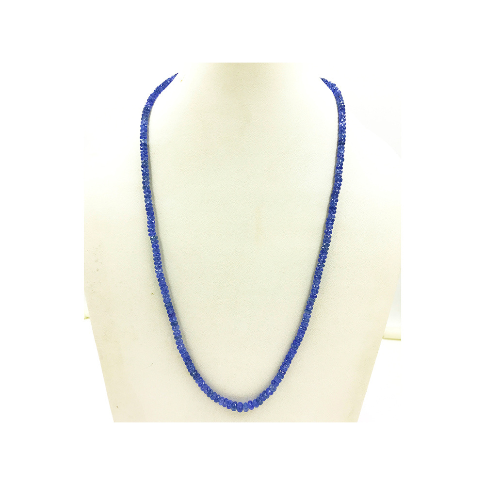 New Design Sapphire Faceted Beads String Occasion Party Wear Women Necklace